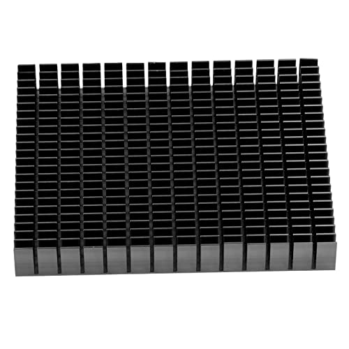 Fydun Kühlkörper, Aluminium-Kühler, Kühlkörper, Kühler, 150 X 120 X 20 Mm, für CPU-Verstärker, PCB, Weißes Zubehör (Black) von Fydun