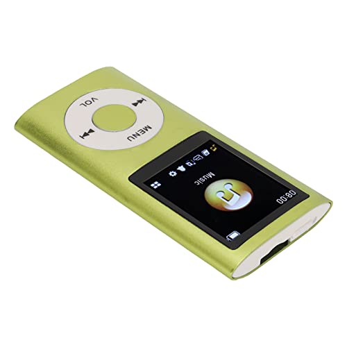 Fydun MP3-Player, Stilvoller, Multifunktionaler, Verlustfreier Sound, Schlanker 1,8-Zoll-LCD-Bildschirm, Tragbarer MP3-Musikplayer für Familien (Green) von Fydun