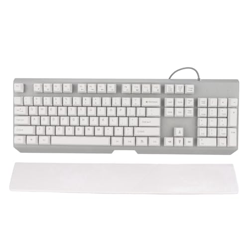 Fydun RGB-Tastatur mit Kabel und Handballenauflage, 104 Tasten, Klare Zeichen, Gute Belastbarkeit, Mechanische Haptik, Tastatur für Bürospiele, Professionelles Zubehör (GK60 Keilnut von Fydun