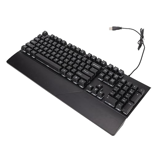 Fydun RGB-Tastatur mit Kabel und Handballenauflage, 104 Tasten, Klare Zeichen, Gute Belastbarkeit, Mechanische Haptik, Tastatur für Bürospiele, Professionelles Zubehör (GK60 von Fydun