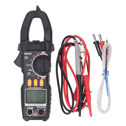 Zangenmultimeter 600 A 600 V 40 MΩ 4 MF Tester mit Hintergrundbeleuchtung für Elektriker und Mechaniker mit Taschenlampe von Fydun