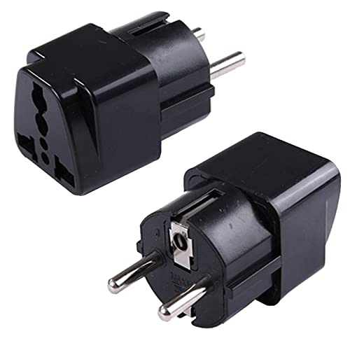 EU to US/UK/AU Steckdosen Konverter, AC 250V 10A Reisestecker Steckdosenadapter, European Power 2pin/3pin Universal Stecker/Buchsen Konverter Adapter(schwarz) von Fyearfly