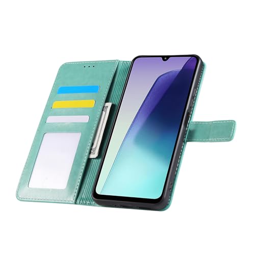 Fyriswho Hülle für Xiaomi Redmi 14C 4G Handyhülle,Premium Leder Klappbar Schutzhülle mit Magnetic Closure Kartenfach Wallet Stoßfeste Lederhülle Xiaomi Redmi 14C 4G (6.88") - Grün von Fyriswho