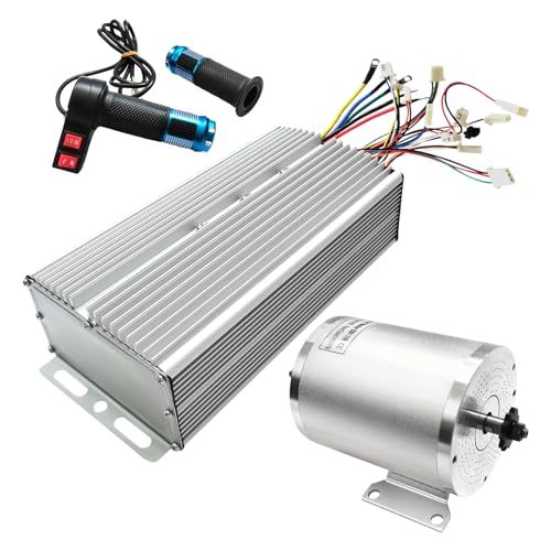 60V/72V Bürstenloser Motor Mittel Antriebsmotor 3-Gang-Schalter brushless motor set DC Bürstenloser Controller fahrrad motor Geeignet für Elektroroller Gokarts Mittelmotorkits usw (72, Volt) von Fyssnn