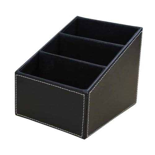 FytStycale Schreibtisch Organizer für Fernbedienungen Und Make Up mit Mehreren Fächern, Schwarz von FytStycale