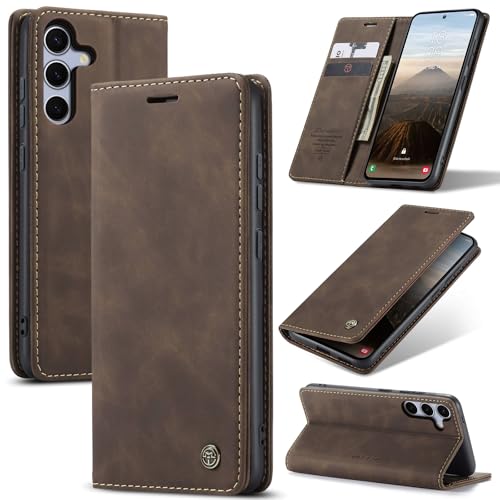 Hülle für Samsung S25 Plus, Klappbare Klapphülle Stoßfeste Full Cover Handyhülle S25 Plus für Sam Sung, Premium Leder Wallet Flip handyhülle für Sam Sung Galaxy S25 Plus von Fzrdohu