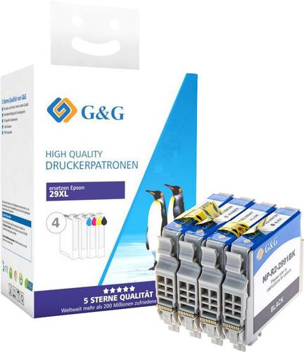 G&G Druckerpatrone ersetzt Epson 29XL, T2996, T2991, T2992, T2993, T2994 Kompatibel Kombi-Pack Schwa von G&G