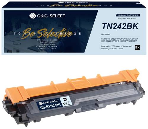 G&G Toner ersetzt Brother TN-242BK Kompatibel Schwarz TN-242BK GS-BTN242K von G&G
