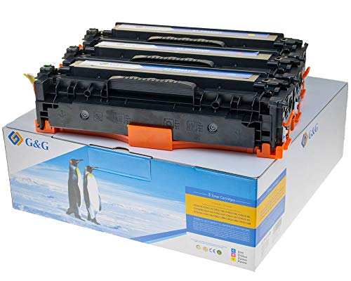 G&G Toner kompatibel zu HP 304A / 305A / 718 Kombipack Cyan, Magenta, Gelb von G&G