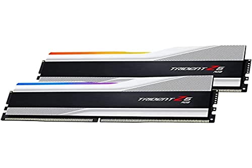 G.SKILL Trident Z5 RGB Silber 32GB Kit (2x16GB) DDR5-5600 CL36 DIMM Arbeitsspeicher, Black, F5-5600J3636C16GX2-TZ5RS von G.SKILL