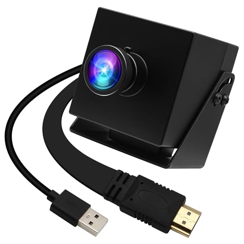 G 4K HDMI USB Kamera Dual Output Webcam für Computer Monitor TV Weitwinkel PC Kamera Verzerrungsfreie Streaming Lightburn Kamera H.264 USB Sicherheitskamera (120grad geringer Verzerrung objektiv) von G