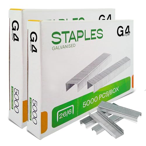 G4GADGET 10.000 Heftklammern 26/6 Standardgröße – robuster Stahl, Anti-Jam Design für Büro, Zuhause und Schule – perfekt für Desktop-Hefter und Zangen G4GADGET 10.000 Heftklammern 26/6 Standardgröße – robuster Stahl, Anti-Jam Design für Büro, Zuhause und Schule – perfekt für Desktop-Hefter und Zangen von G4GADGET