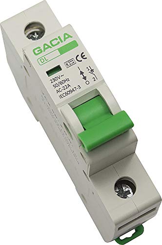 GACIA Leitungsschutzschalter LS-Schalter MCB Sicherungsautomat 25A 1P TÜV GACIA Leitungsschutzschalter LS-Schalter MCB Sicherungsautomat 25A 1P TÜV von GACIA