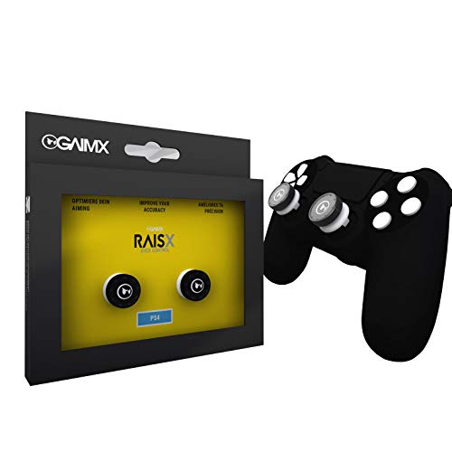 GAIMX RAISX PS5 PS4 Stick Control Aim-Hilfe/Zielhilfe - Aim-optimierer - Playstation 4 & 5 Zubehör- Thumbstick-Verlängerung mit auswechselbarem Grip-Caps von GAIMX