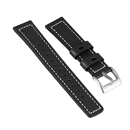 GALPADA 42mm Lederarmband Ersatz für Männer Armband Smart Watch Straps Schwarz von GALPADA