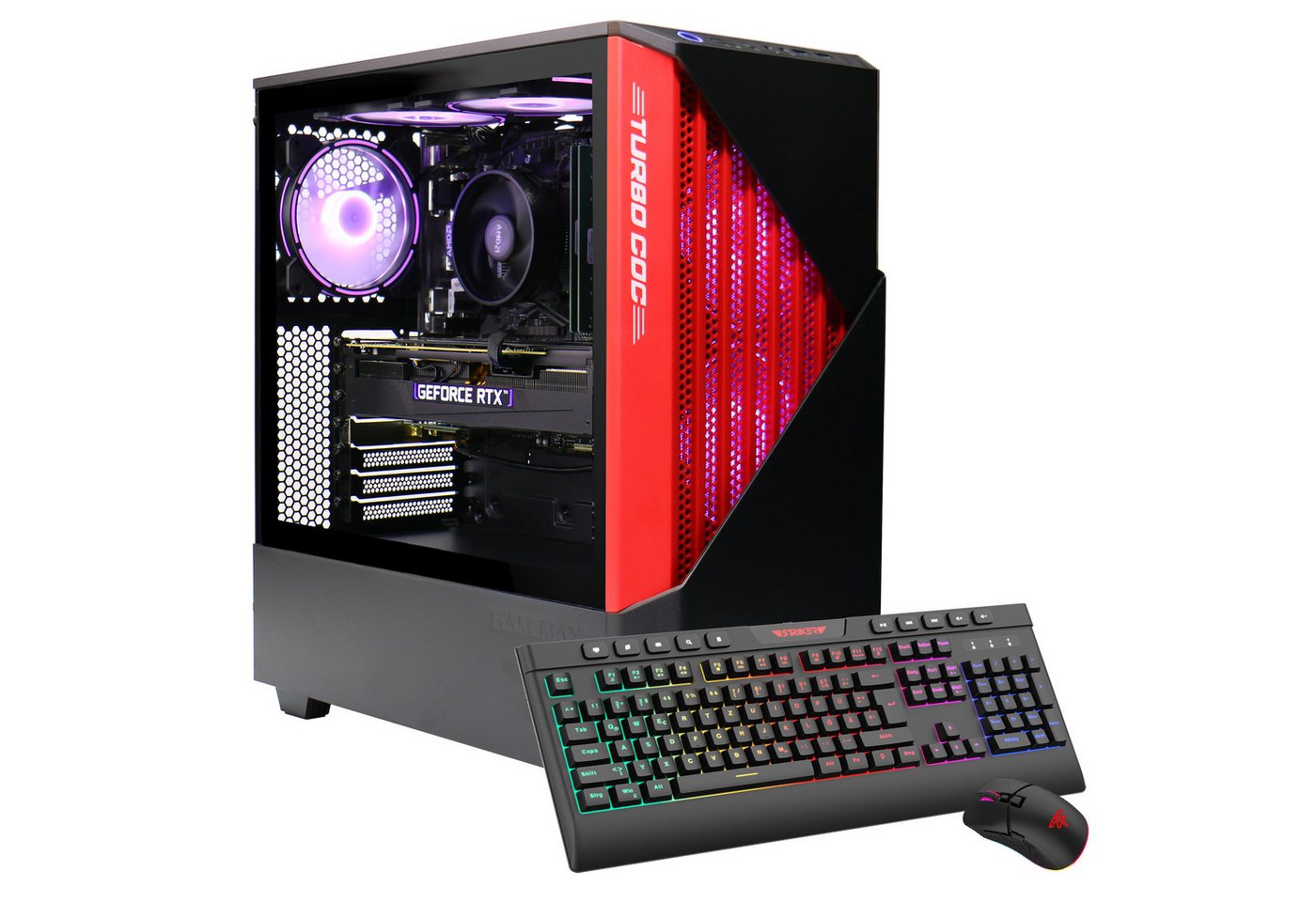 GAMEMAX Contac BR 7440 Gaming-PC (AMD Ryzen 5 7500F, RTX 4070, 32 GB RAM, 1000 GB SSD, Luftkühlung aktiv, Windows 11, DDR5 RAM) von GAMEMAX