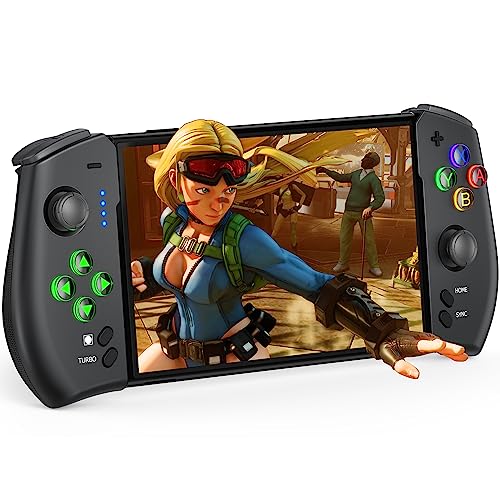 GAMSINGY Handheld Switch Controller, Wireless Pro Controller Switch mit Großer Griffe/Turbo Funktion/Dual Motors Vibration/Präzise Bewegungssteuerung, Switch Controller für Switch/OLED Konsole von GAMSINGY