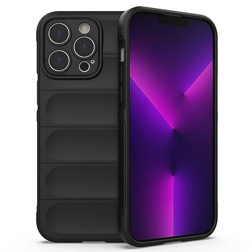 GANGANPRO Kompatibel mit Motorola Edge 50 Neo Fall TPU stoßfest schützende flexible Telefon Schutzhülle Schutz Stoßdämpfung Luftkissen kratzfest weiches Mikrofaser-Futter 6,42 Zoll – schwarz von GANGANPRO