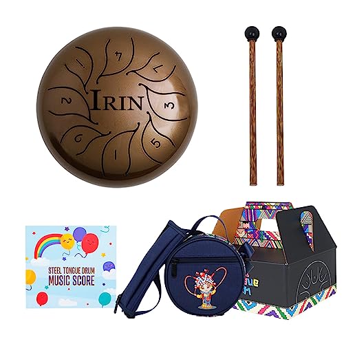 Slit Drums Steel Tongue Drum 5.5 Inch 8 Tone C Keys Handpan Drum With Drumsticks Bag Percussion Instrument For Yoga Slit Drum Tongue Drum Steel Tongue Drum 8 Notes 5.5 Inch C Ethereal Drum von GAOINTELL