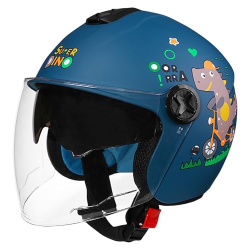 Kinderhelm Fahrradhelm Helme DOT FMVSS-218 Zugelassener Jugendschutzhelm Fahrradhelm Reithelm Kinder-Outdoorhelm Kinder-Sporthelm A,(50-56CM) von GAOZITAIGZ