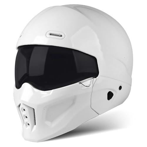 Motorradhelm Bike Cruiser Mit Sonnenblende Unisex Klapphelm Vorne Motorrad Sturzhelm Touring Motorradhelm ECE 2206 Geprüft B,XXL(63-64CM) von GAOZITAIGZ