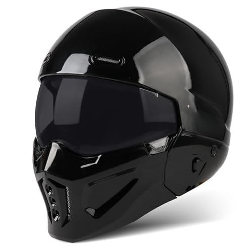 Motorradhelm Bike Cruiser Mit Sonnenblende Unisex Klapphelm Vorne Motorrad Sturzhelm Touring Motorradhelm ECE 2206 Geprüft C,XL(61-62CM) von GAOZITAIGZ