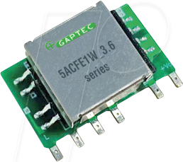 5ACFE1W_05S3.6 - AC/DC-Wandler, 5 W, 1000 mVp-p, SIP von GAPTEC