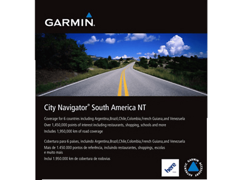 GARMIN City Navigator® South America NT - MicroSD/SD Karte, Kartenmaterial, passend für Navigationsgerät, Schwarz von GARMIN
