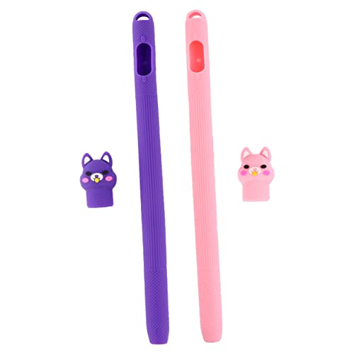 GAROZATION 2 Stück Violette Stylus Schutzhülle Aus Silikon Stylus Hülle Stylus Hülle Haut Stiftgehäuse von GAROZATION