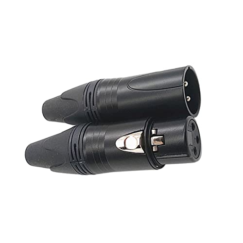 GAROZATION 2 Stück XLR Stecker Mikrofonkabel 3 Polige Männlich Weibliche Audiostecker Hochwertiges Mikrofonkabel Für Professionelle Audioanwendungen Ideal Für Studio Und Performances von GAROZATION