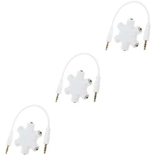 GAROZATION 3st Audio-Splitter- Sechseckiger Splitter Für Kopfhörerbuchsen Audiosignalkabel Kopfhöreradapter Kopfhörer-Splitter-Adapter Handy-Splitter Praktischer Audio-Splitter von GAROZATION