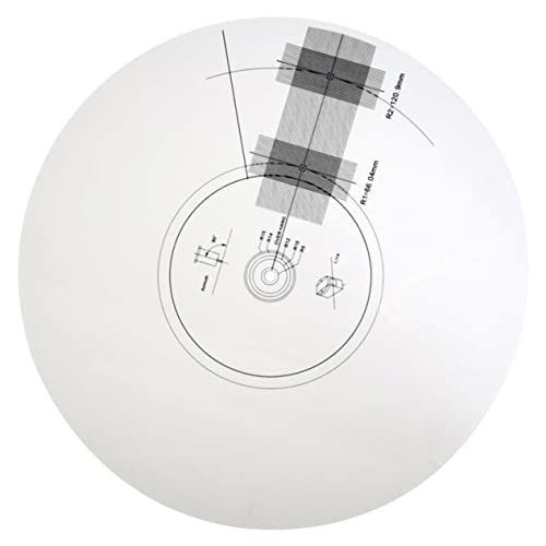 GAROZATION Eingabestift-kalibrierscheibe Schallplattenbürste Aus Kohlefaser Entfernungsmesser Für Plattenspieler Rekordpinsel Plattenspieler Für Schallplatten Maschine Aufzeichnen Weiß Acryl von GAROZATION