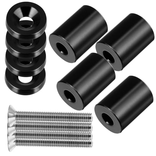 GARVALON Hood Ventilation Spacer Riser Kit Für Automobile 4 Abstandshalter Mit 4 Schrauben Und 4 Unterlegscheiben Universell Einsetzbar Für Verbesserte Motorlüftung von GARVALON