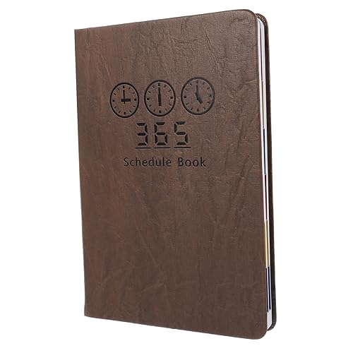 GAXIRE Agendabuch 2024 Planblock Jahresplaner-Notizbuch Unterrichtsplaner Planer-Notizbuch 2024 lernplaner work planner kalender Effizienter Notizblock Zeitplan-Notizblock Papier Brown von GAXIRE