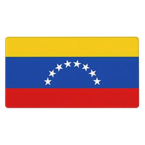 Mauspad mit Venezuela-Flagge, 40,1 x 74,9 cm, Muster, Gaming-Mauspad, Schreibtischunterlage mit 3 mm rutschfester Unterseite, Mauspad für Büro, genähte Kanten, Mäusepads von GBCVXZ