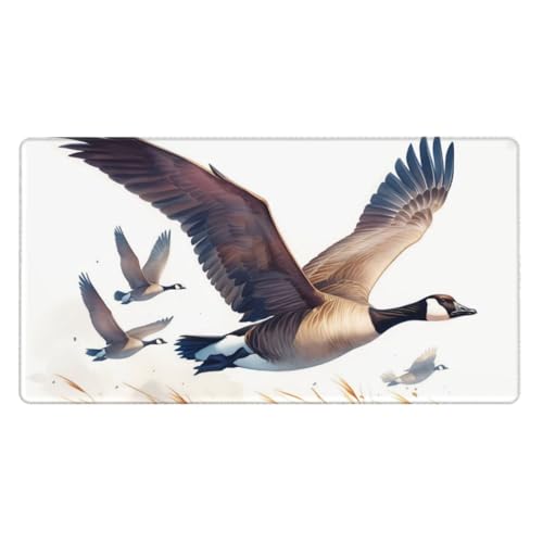 Mauspad mit fliegenden Gänsen, 40,1 x 74,9 cm, Muster, Gaming-Mauspad, Schreibtischunterlage mit 3 mm rutschfester Unterseite, Mauspad für Büro, genähte Kanten, Mäusepads von GBCVXZ