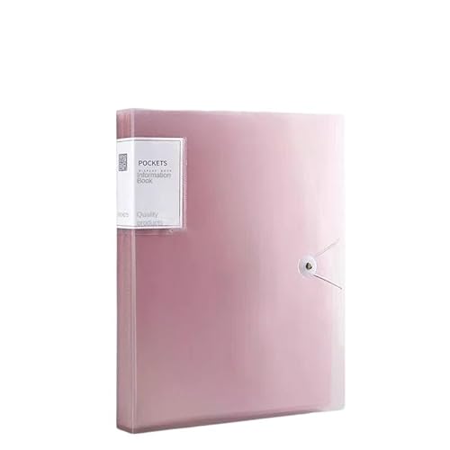 Dateiordner A4 Farbe Transparent Ordner Dokument Große Kapazität Datei Organizer Score Test PaperHolder Student Datei Datei Ordner(Pink) von GBEVAUEIO