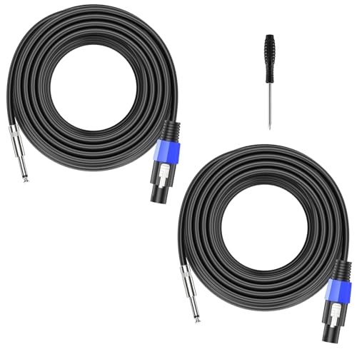 GCTBL 10M 2pack Speakon zu 1/4" Lautsprecherkabel Audio Verstärker Kabel DJ/PA Speakon Kabel mit Twist Lock von GCTBL