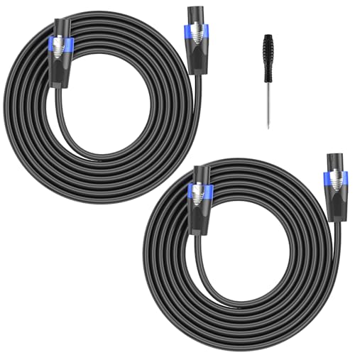 GCTBL 30M 2Pack Speakon auf Speakon Kabel, Professionelles 12 Gauge Audiokabel DJ/PA Lautsprecherkabel mit Twist Lock von GCTBL