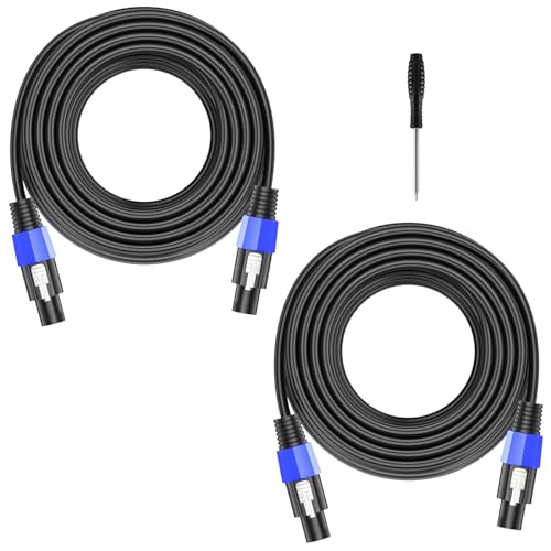 GCTBL 5M 2pack Speakon zu Speakon Kabel Stecker zu Stecker Professionelle DJ/PA Audio Verstärker Lautsprecher Kabel von GCTBL