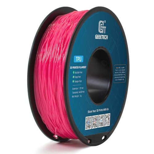 GEEETECH TPU filament 1,75mm Neu Rosa, Flexible 3D Drucker Filament 1kg 1 Spool von GEEETECH