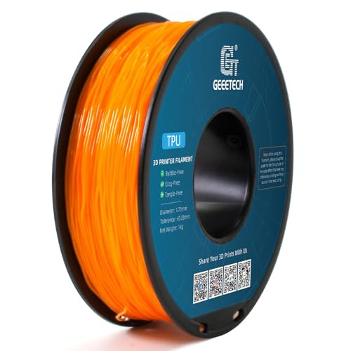 GEEETECH TPU filament 1,75mm Orange, Flexible 3D Drucker Filament 1kg 1 Spool von GEEETECH