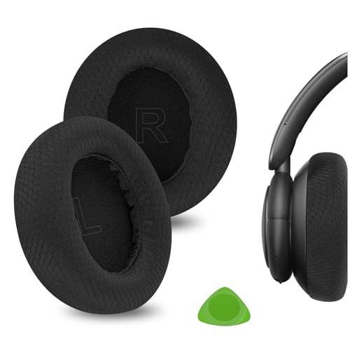 Geekria Comfort Mesh Fabric Replacement Ear Pads for Anker Soundcore Life Q30 Soundcore by Anker Life Q35 Kopfhörer, Ohrpolster, Headset-Ohrpolster, Ohrmuschel-Abdeckung, Reparaturteile (schwarz) von GEEKRIA