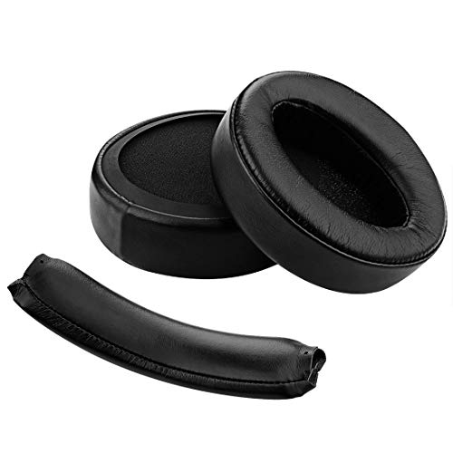 GEEKRIA QuickFit Protein Leather Ersatz-Ohrpolster + Ersatz Stirnband Pad für Kopfhörer S0NY MDR-XB950BT MDR-XB950B1 Ohrpolster + Kopfhörerbandabdeckung von GEEKRIA