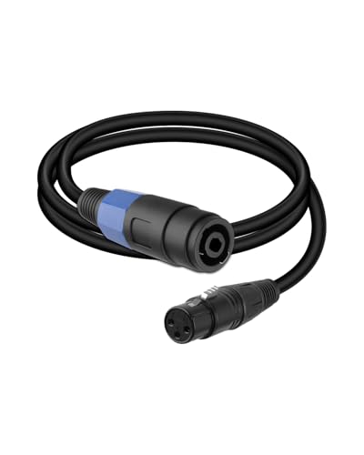 GELRHONR 0.5M Speakon Kabel Female zu 3Pin XLR Female Lautsprecherkabel für Mischpulte, Vorverstärker, Lautsprecher usw, mit Drehverschluss Verbindungskabel von GELRHONR