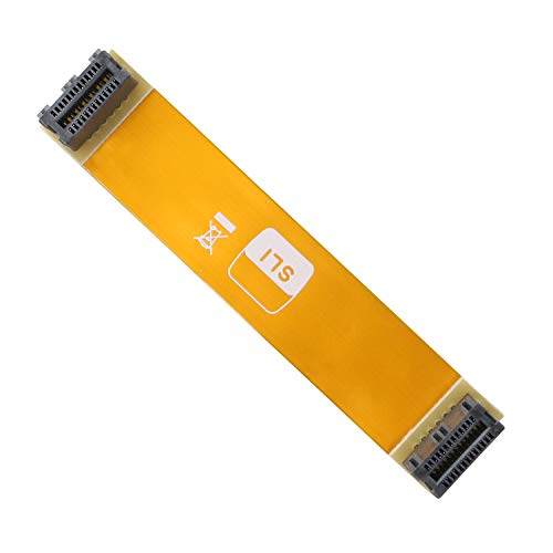 SLI Bridge 2-Wege, 10 cm, 26-polig, flexibles Grafikkarten-Verbindungskabel für Dual-Nvidia-Grafikkarte, Crossfire Interconnect von GELRHONR