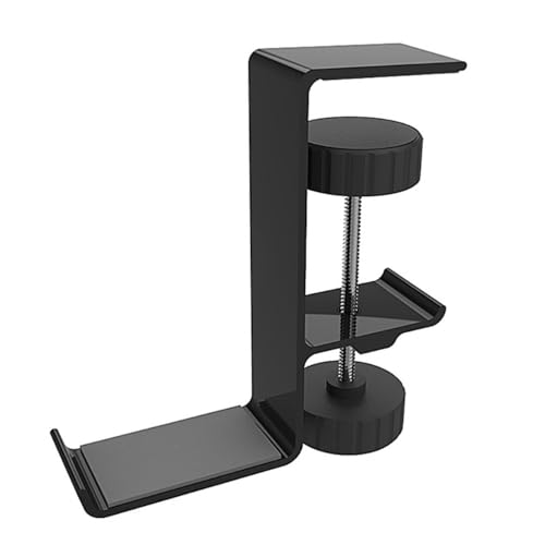 GENODA Kopfhörerhalter aus Metall, Haken unter dem Schreibtisch, Kopfhörerständer, Headset-Aufhänger, verstellbar, Schwarz GENODA Kopfhörerhalter aus Metall, Haken unter dem Schreibtisch, Kopfhörerständer, Headset-Aufhänger, verstellbar, Schwarz von GENODA
