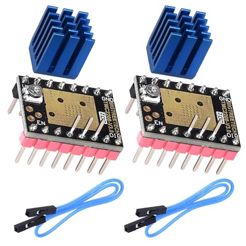 2pc TMC2208 V.3.0 UART Schritt Motor Treiber 3D-Drucker für SKR 3/SKR 2/SKR V.1.4 Turbo/Octopus Pro, Replacement Damper for A4988 DRV8825，Silent Modul mit Kühlkörper Kompatibel. (TMC2208 V3.0 UART) von GERUI