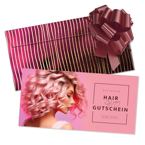 GESCHENKGUTSCHEINcom by POS-HAUER. Geschenkgutscheine. 10x Gutschein + Kuvert + Schleife. Für Friseurgeschäft Friseursalon. von GESCHENKGUTSCHEINcom by POS-HAUER