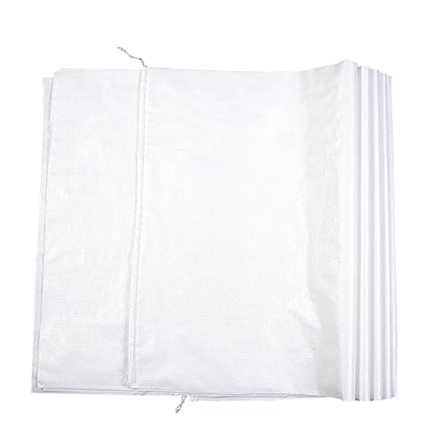 GETAJGHSD 10 Stk Säcke für Sackhüpfen verpackungen wrist wraps packaging verbandstasche knitting bag gewebesäcke packete woven bag polygewebte Tasche Jutesack Tasche aus Schlangenleder Weiß von GETAJGHSD